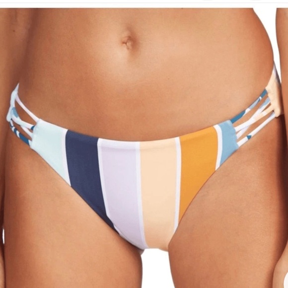 Roxy Colorful Striped Bikini Bottom - Picture 2 of 9